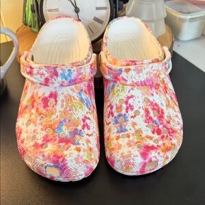 Tie-dye Crocs